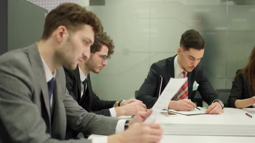 Business Meeting Collaboration in Modern Office