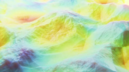 3D Rendering of Purple Fluid Wave Pattern Rendered in Seamless Loop