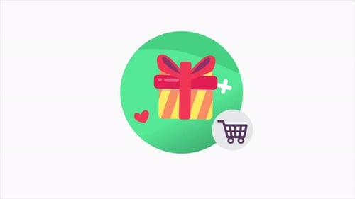 E-commerce Shopping Icons Flat Design Animation