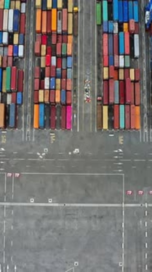 Container ship in export and import business and logistics