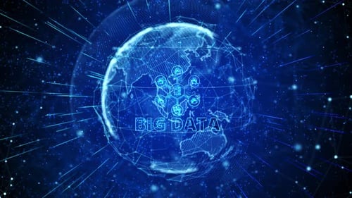 Big Data Digital Global Technology World Network Connections Background