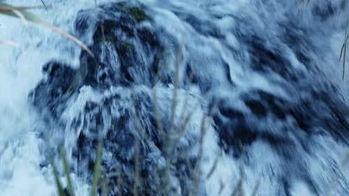 Waterfall View In Wild Nature 087