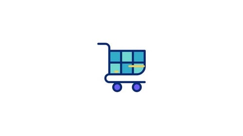 Flat Design Shopping Cart Loading and Success Animation