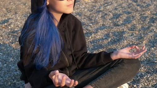 Yoga Teen on Perfect Beach