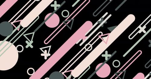 Geometric Shape Abstract Loop Animation Infinity Motion Graphic Shapes Loop Animation on Black