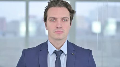 Confident Man in a Suit Close Up Shot