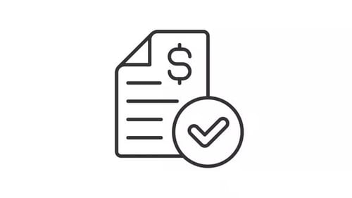 Approved Invoice Icon Animation with Checkmark