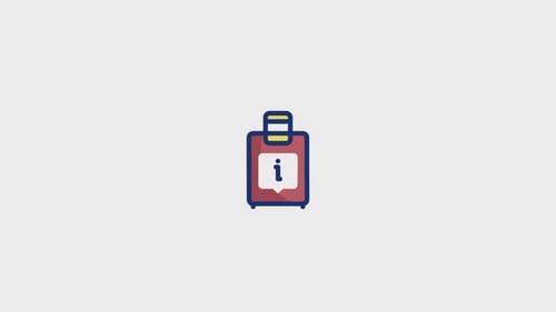 Animated Minimalist Travel Information Icon