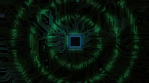 Electronic Board Digital Data Moving Computer AI Chip CPU Circuit Board Artificial Intelligence AI