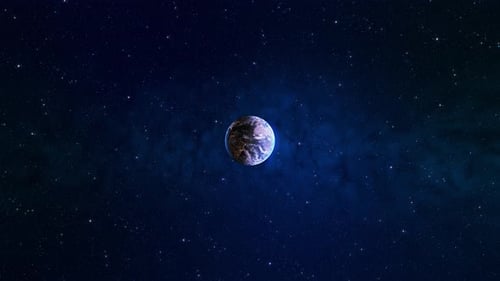 Planet the Earth View From Space Milky Way Galaxy Planet Earth Rotating Animation Zoom Through the