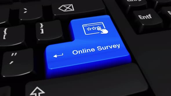 Online Survey Round Motion On Computer Keyboard Button, Backgrounds ...