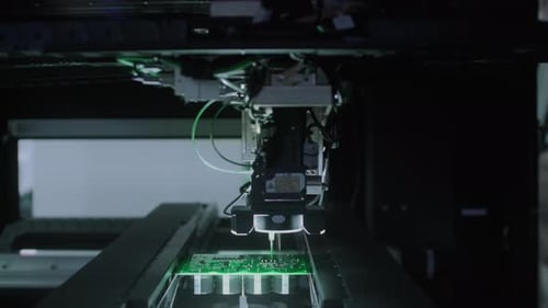 Components on Circuit Board Graphics Processing Unit GPU Processor Artificial Intelligence