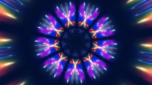 Rainbow Tunnel Relaxation Animation Background Video