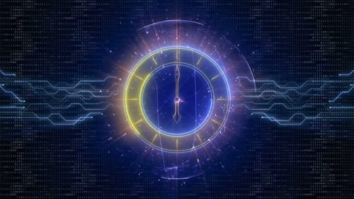 Hintergrund der Neonuhr-Technologie, Loop