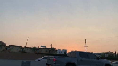 sunset drive on freeway hd