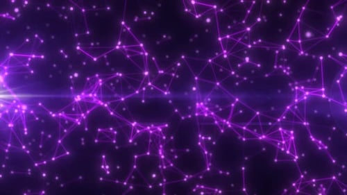 Futuristic Purple Plexus Network Loop Animated Background