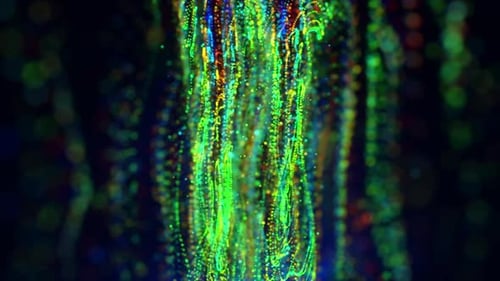 Abstract green particle