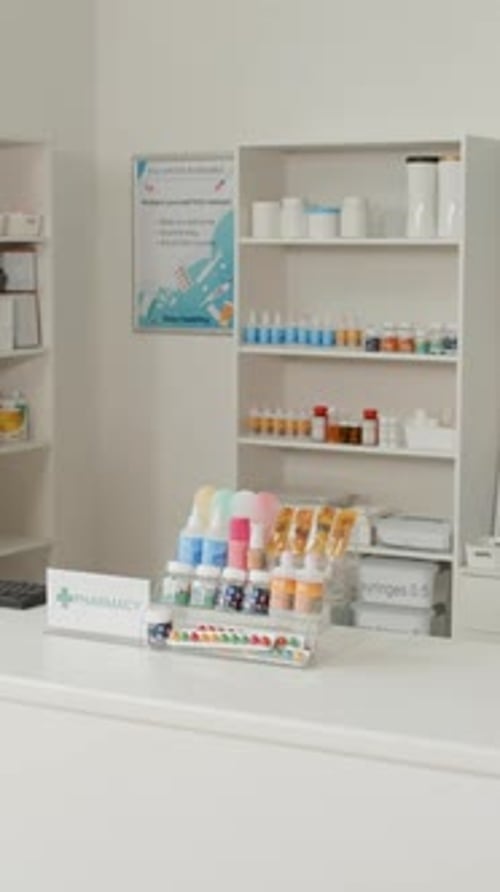 Background Shot of Drugstore Interior Vertical