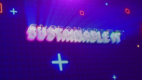 Futuristic Glitch Text Reveal Title Animation