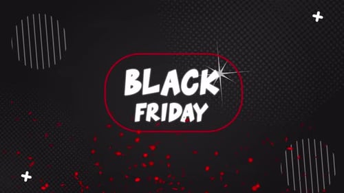 Black Friday Text Reveal with Confetti Celebration
