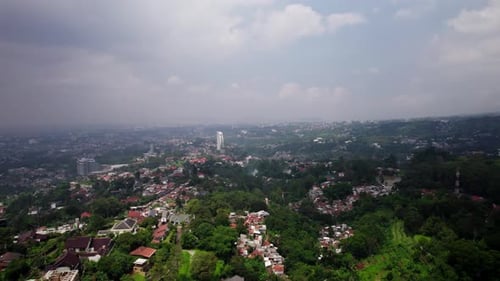 Bandung West Java Indonesia Aerial View of City Bandug