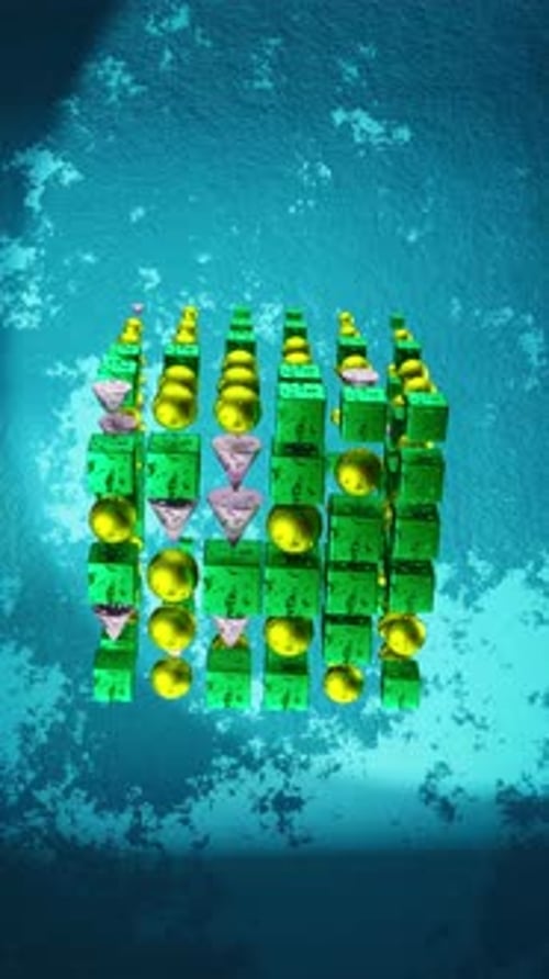 Dynamic Abstract Geometric Cube Forming Animation