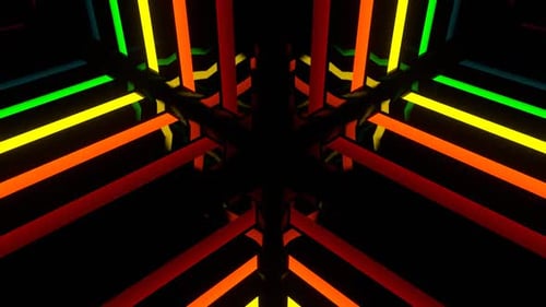 Rainbow Neon Moving Effect Background Vj Loop In HD