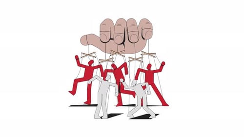 Controle a mão manipulando bonecos (animação 2D)