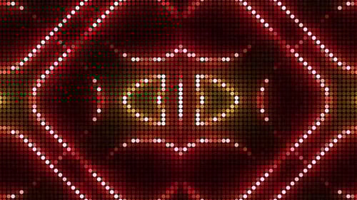 Dynamic Red Geometric LED Light Pattern Background