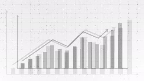 Black Business Graph Chart Animated White Background