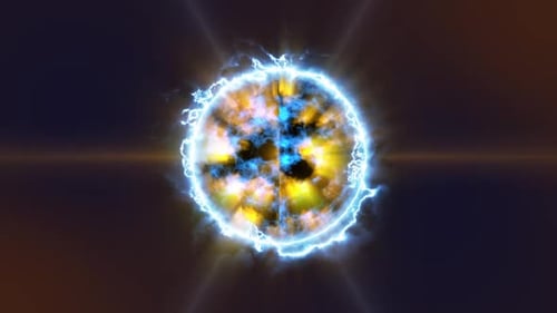 Abstract Plasma Energy Orb with Electric Glow