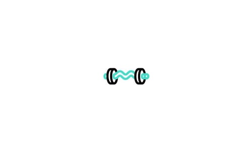 Animated Dumbbell Icon for Health and Fitness Projects