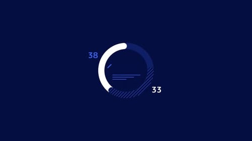 Animiertes einfaches Kreisdiagramm mit Geschäftsinfografik-Element