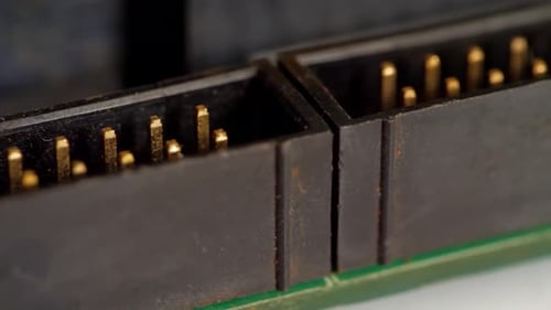 Macro of a connector for connecting an external device on a computer board