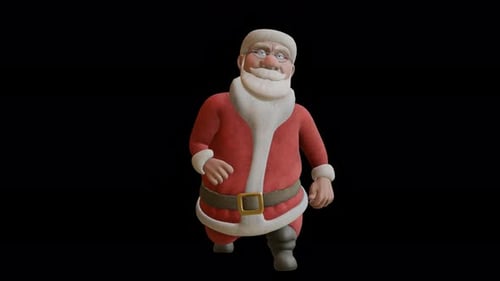 Santa Claus Happy Walk Cycle