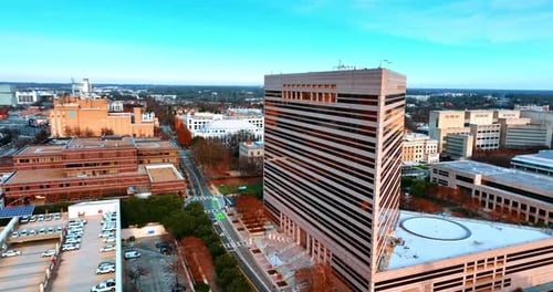 Unusual geometric architecture of Charlotte, North Carolina, USA.