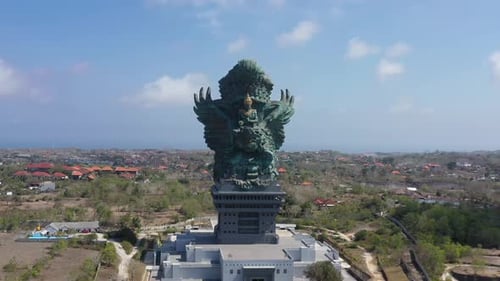 Aerial View Garuda Wisnu Kencana (GWK) Cultural Park on Bali, Indonesia