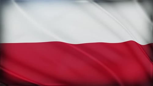 The Waving Of The Poland Flag 4k Video Background.