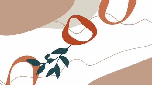 Trendy Abstract Animated Plant Background