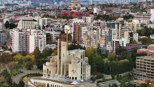Aerial View Of Tbilisi Capital, Georgia