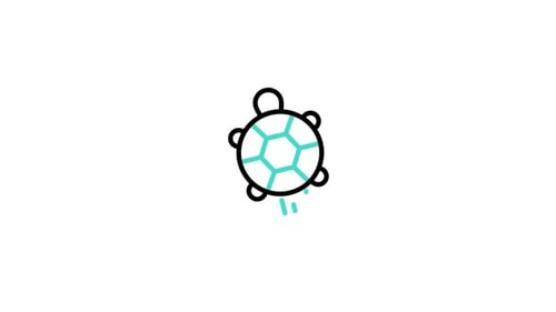Animiertes Schildkrötensymbol