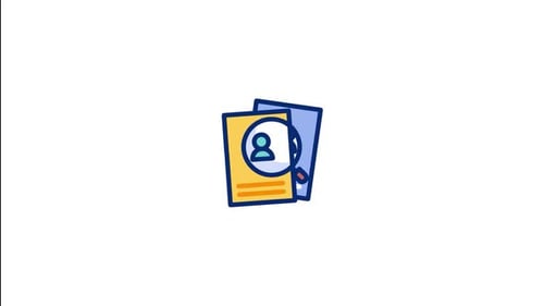 Animated Corporate Profile Search Documents Icon