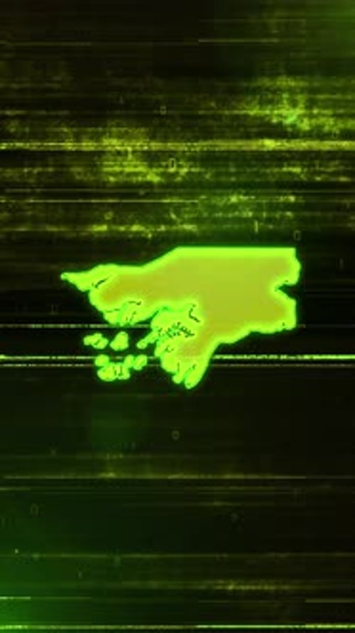 Carte numérique futuriste des problèmes de la Guinée-Bissau - Vidéo verticale