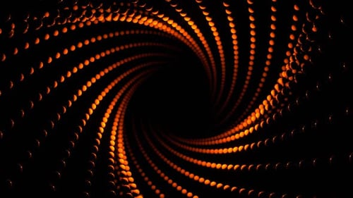 Orange Spiral Of Balls Background Vj Loop In HD