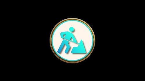 3D-Symbolschleifenanimation für Arbeiter am Tag der Arbeit