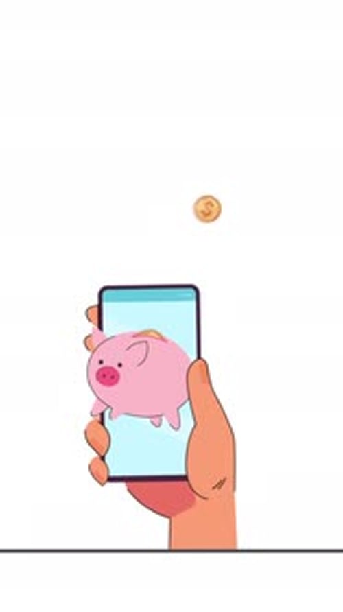 Save Money With Smartphone App Vertical Animation