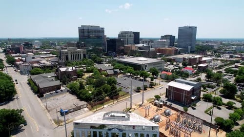 Slow Push into Columbia SC Skyline, Columbia South Carolina