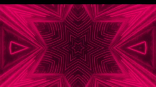 Hypnotic Neon Geometric Tunnel Loop Background