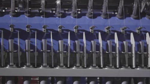 Automated Spinning Machine Producing Textile Thread