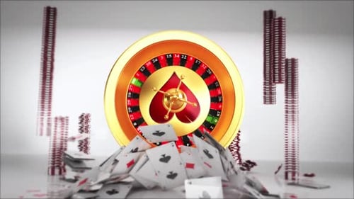 Casino Games with hearth sign on club chip